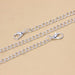 Gold-Plated Barefoot Foot Jewelry - Silver Tennis Rhinestone Crystal Love Heart Charm Anklet for Women