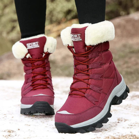 Fashionable and Functional Women's Snow Boots with Thickened Soles