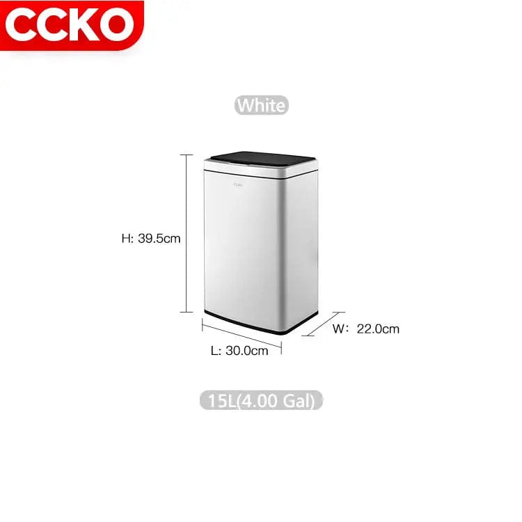 Luxury Redefined: 30L Gold Stainless Steel Smart Sensor Trash Can for Home, Hotel, and Restaurant