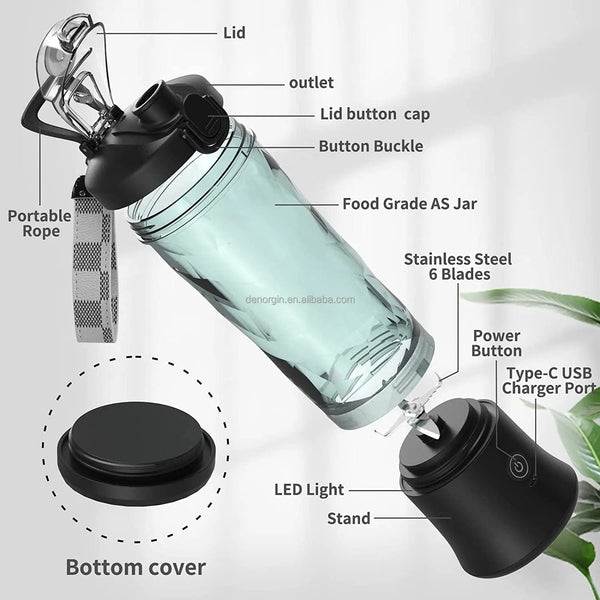 Portable Blender, Electric Juicer Cup - USB Electric Safety Juicer Cup