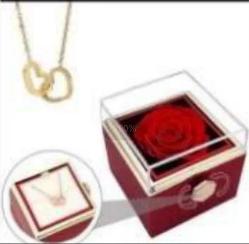 Nature's Embrace: Women's Valentine's Day Christmas Gift - Preserved Rose Necklace