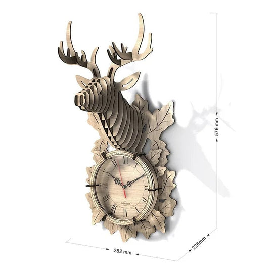 Time to Create: New Design Kids 3D Puzzle Clock - Vintage Wooden Wall Clock Craft