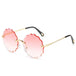 Exquisite Floral Rimless Sunglasses: Fashion Luxury for Women & Men