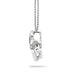 Redoors Jewelry Wholesale - Sterling Silver Heart-Shaped Moissanite & CZ Pendant Necklace
