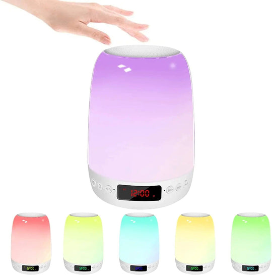 Multi-functional TWS Mini Audio Speaker: Wireless, Alarm Clock, Night Light, Music Player