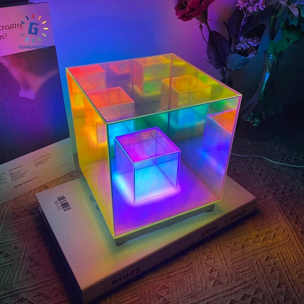 Infinite Brilliance: High-Quality Infinity Cube Ambient Night Light for Modern Bedrooms
