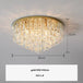 Luxurious Illumination: Round LED Ceiling Lamps - Crystal Luxury Lights for Bedrooms and Dining Rooms