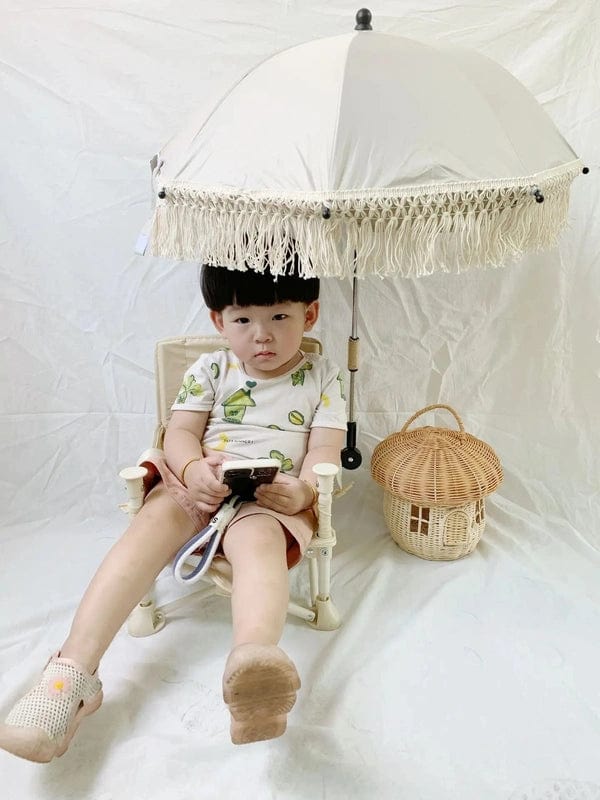 Lace Bohemian Children Outdoor Stroller Sun Shade Umbrellas - Baby Beach Sunscreen UV Protection, Kids Photography Props