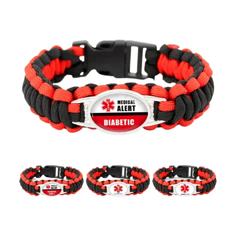 Emergency Ready: Nurse Charm Paracord Bracelet for Diabetic Awareness and Preparedness