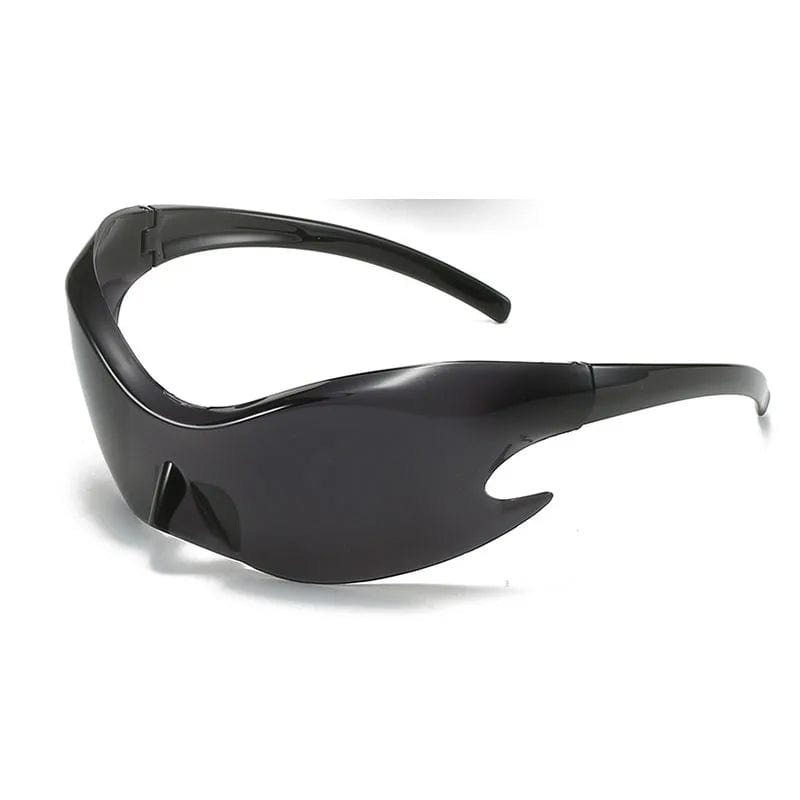Oversized Futuristic Y2K Shield Sun Glasses - Wrap Around Fashion for Men and Women, Superhero Chic Sunglasses Shades