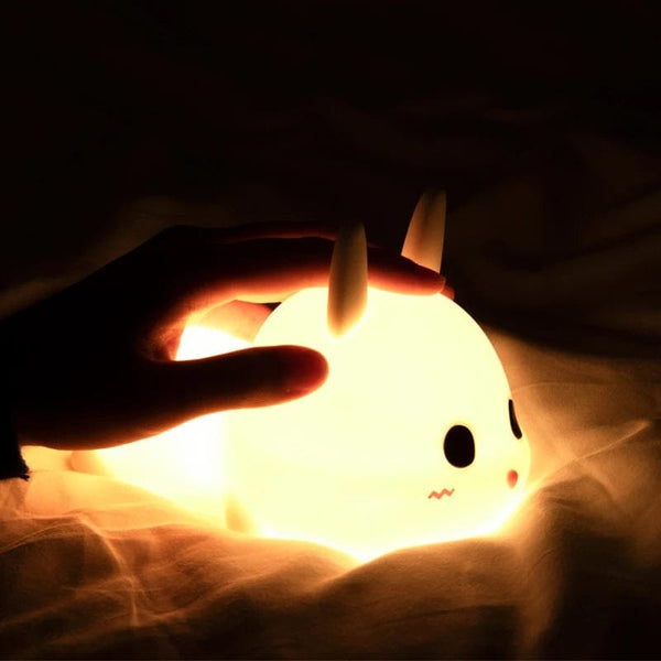 Touch of Magic: Silicone Night Light for Kids with Cute Rabbit Design