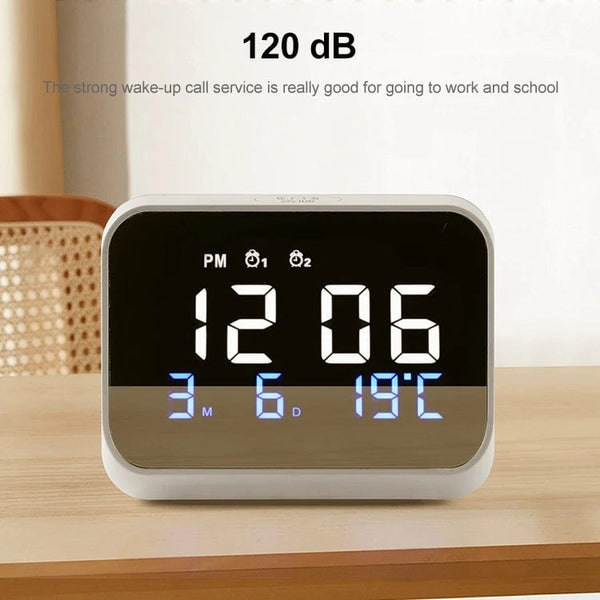 Q5 Multi-Function LED Desk Clock: Adjustable Time, Date, and Temperature Display