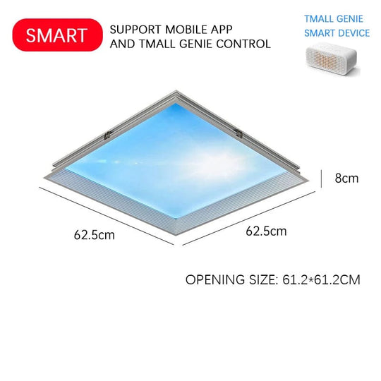 Serene Skies Indoors: Sun Sky Light Skylight Natural Lamp - Blue Sky Embedded Ceiling Lighting for Bedrooms