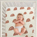 Bamboo Cotton Crib-Sized Fitted Sheet: Baby Bedding with Bag