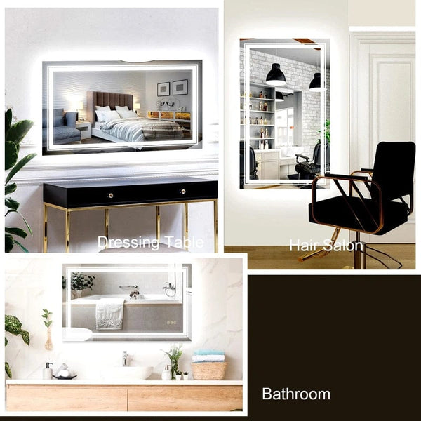 Quick Glamour: USA Warehouse Smart Mirror - Wall Mounted Vanity Mirror with Adjustable Brightness