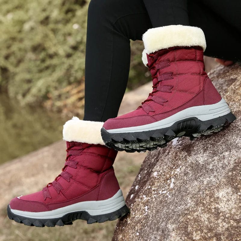 Fashionable and Functional Women's Snow Boots with Thickened Soles
