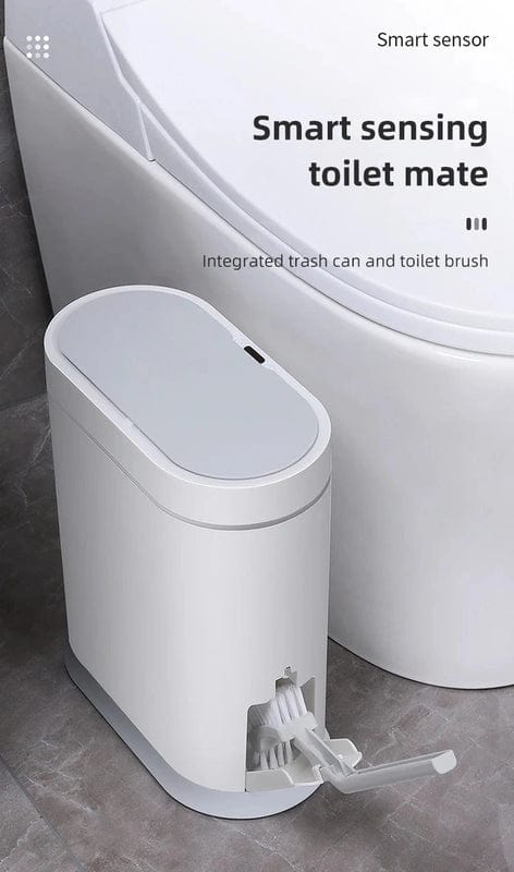 Smart and Stylish: Introducing the Household Waterproof Sensor Bin with Toilet Brush