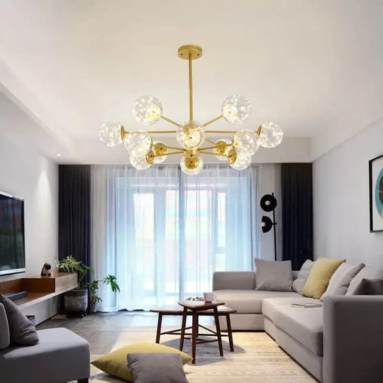 Luxury Illumination: Nordic LED Living Chandelier - Modern Light for Bedrooms and Dining Rooms