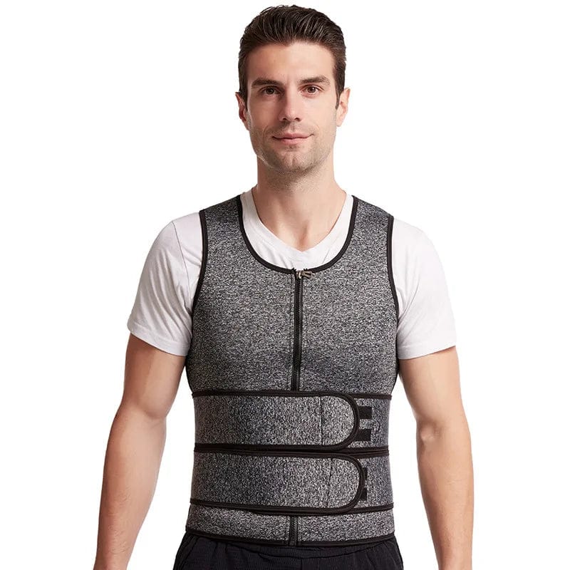 Maximize Your Workout: Men's Body Shaper Waist Trainer Sauna Vest for Abdomen Slimming and Fat Burn