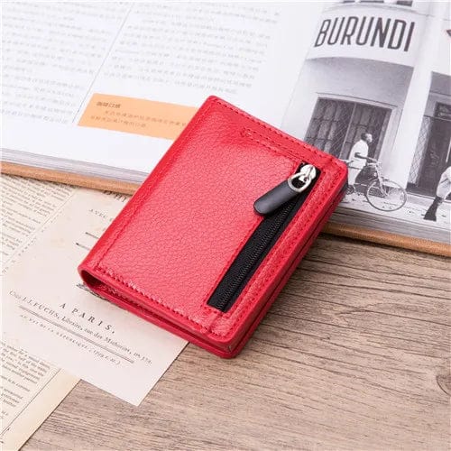 Security Meets Style: Metal Business Blocking Card Holder RFID Wallet with Soft Leather Touch