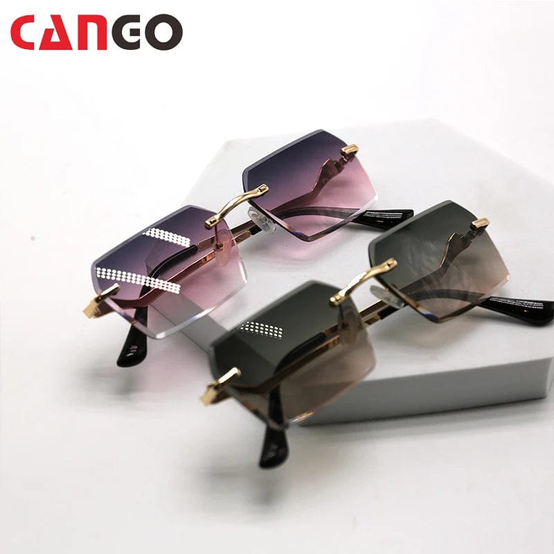 Hot Selling Luxury Rimless Sunglasses: Trendy Shades for Women and Men