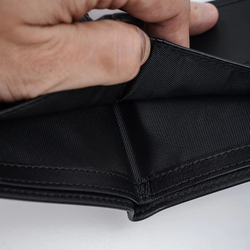 Modern Security, Classic Appeal: Genuine Leather Bifold Wallet for the Fashion-Forward Man