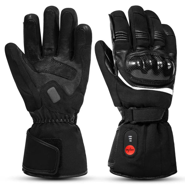 Winter Shockproof Racing Heated Gloves for Motorcycle Enthusiasts