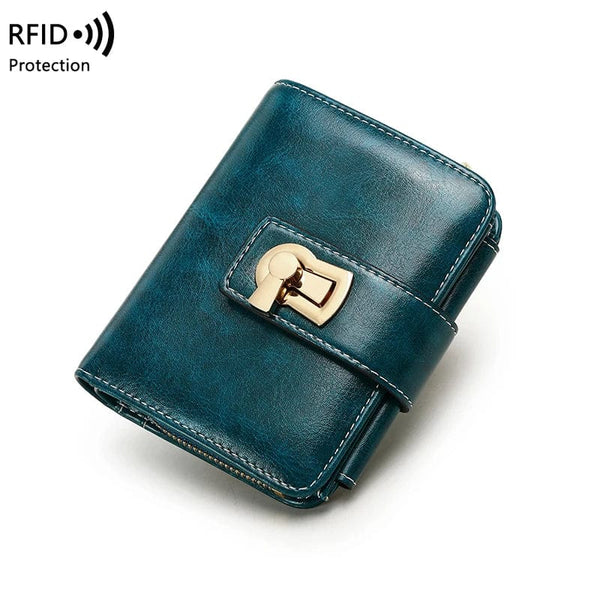 Secure Style Companion: Fashionable Vintage Wallet for Women with RFID Blocking and Coins Organizer