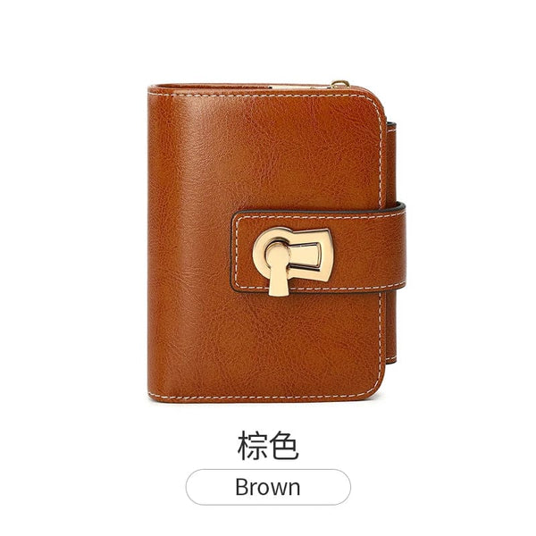 Secure Style Companion: Fashionable Vintage Wallet for Women with RFID Blocking and Coins Organizer