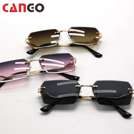 Hot Selling Luxury Rimless Sunglasses: Trendy Shades for Women and Men