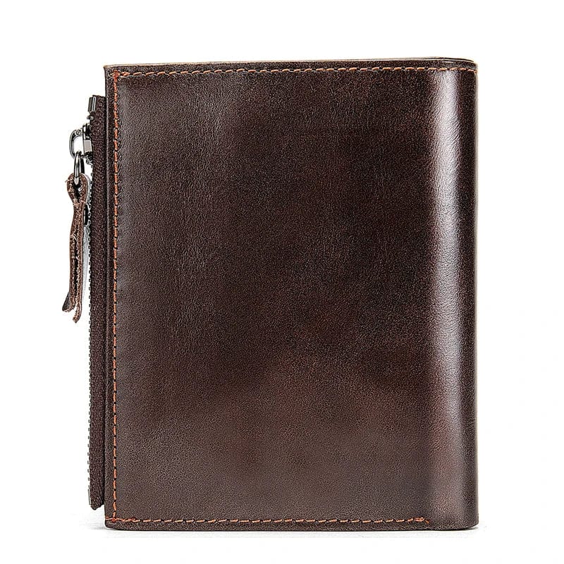 Secure Style: Men's RFID Bifold Card Holder Wallet in Genuine Leather