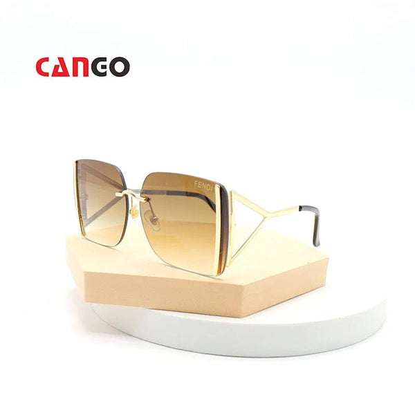 Square Oversized Rimless Sunglasses for Women - Stylish Female Shades