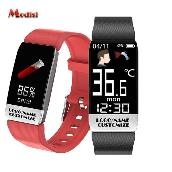 Temperature Sport Smartwatch with Heart Rate Monitor - Android Health Care Watch