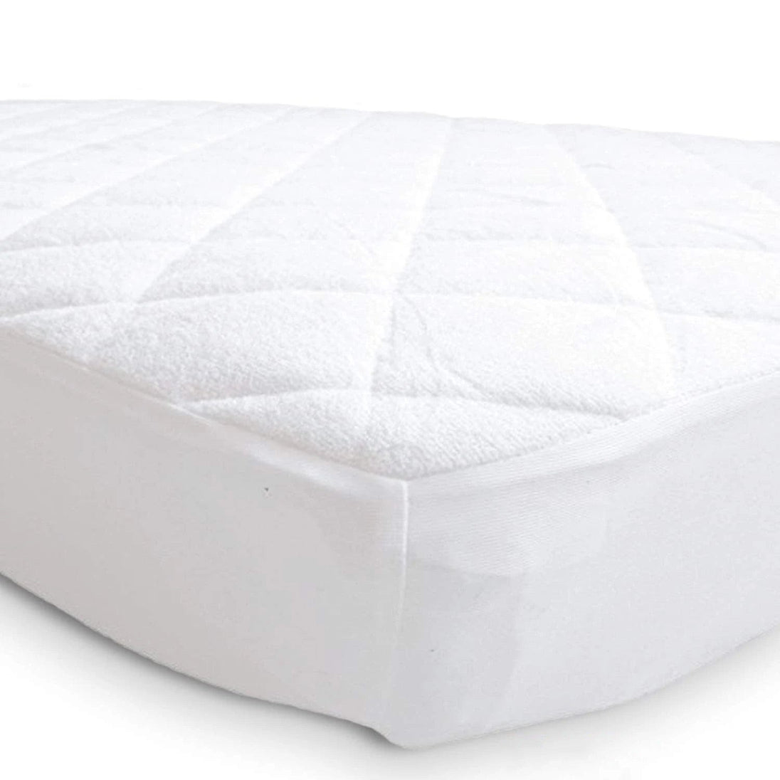 Breathable Quilted Cotton Terry Waterproof Bed Protector - Baby Crib Cot Fitted Sheets Mattress Pad Cover