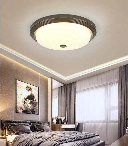 Nordic Gold Black LED Ceiling Dome Light for Modern Living Spaces