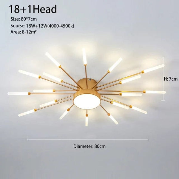 Modern Fireworks Led Ceiling Chandelier Lamp Indoor Lighting For Living Room Bedroom Home Decoration Kitchen Dining Table Light