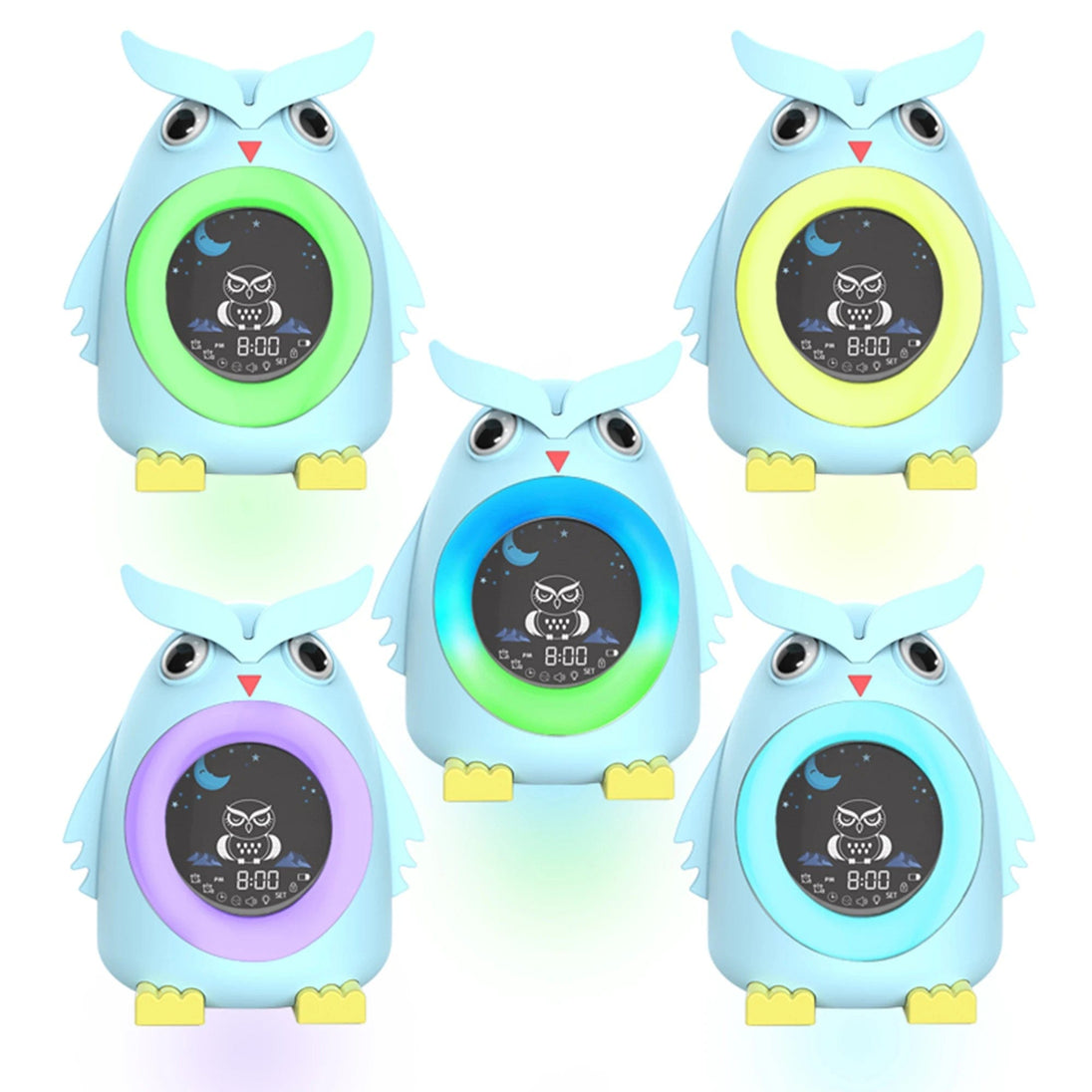 LED Small Smart Kids Sleep Trainer Night Light Wake up Alarm Clock Alarm