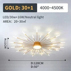 Lighting Elegance: New Arrival Smart Fireworks Chandelier - Round Spiral LED Ceiling Light for a Modern Touch