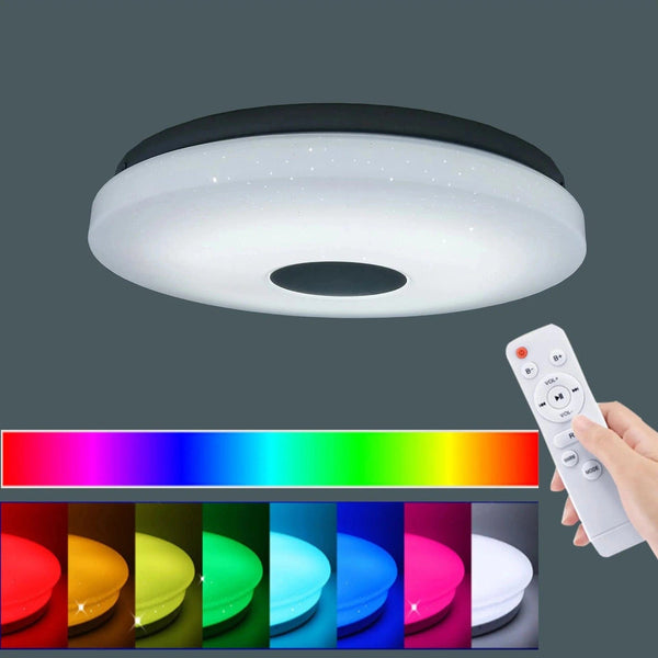 Versatile Brilliance: Modern RGBW LED Ceiling Lamp - Music and Light Integration for Smart Living Spaces