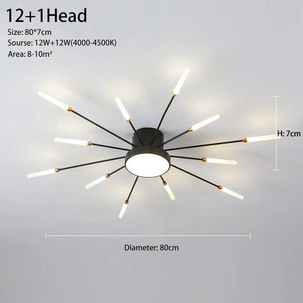 Modern Fireworks Led Ceiling Chandelier Lamp Indoor Lighting For Living Room Bedroom Home Decoration Kitchen Dining Table Light