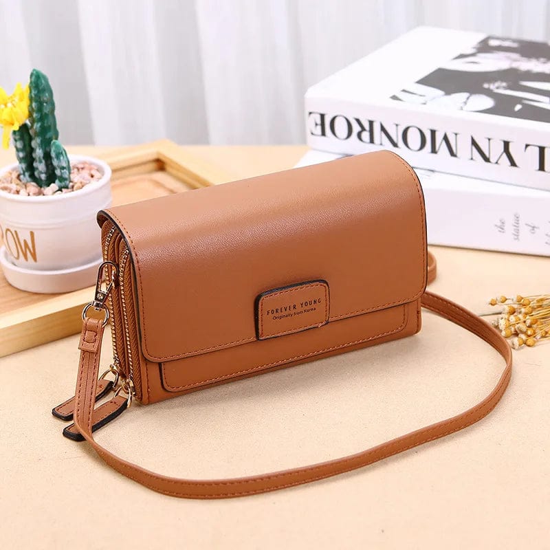 Effortless Elegance: Korean Simple Shoulder Bag for Daily Travel in PU Leather