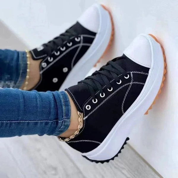 Comfort Meets Trend: Lace-Up Canvas Diabetic Shoes - Your Spring and Autumn Wardrobe Essential