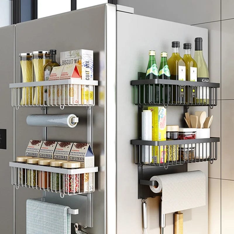 Effortless Organization: Wall-Mounted 2-Tier/3-Tier Foldable Storage Rack for a Stylish Kitchen