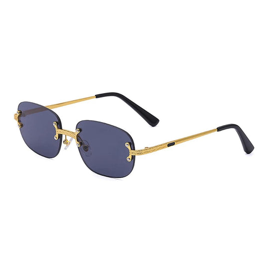 Trendy Vintage Rimless Sunglasses: Small Round Shape for Women and Men - Fashion Shades