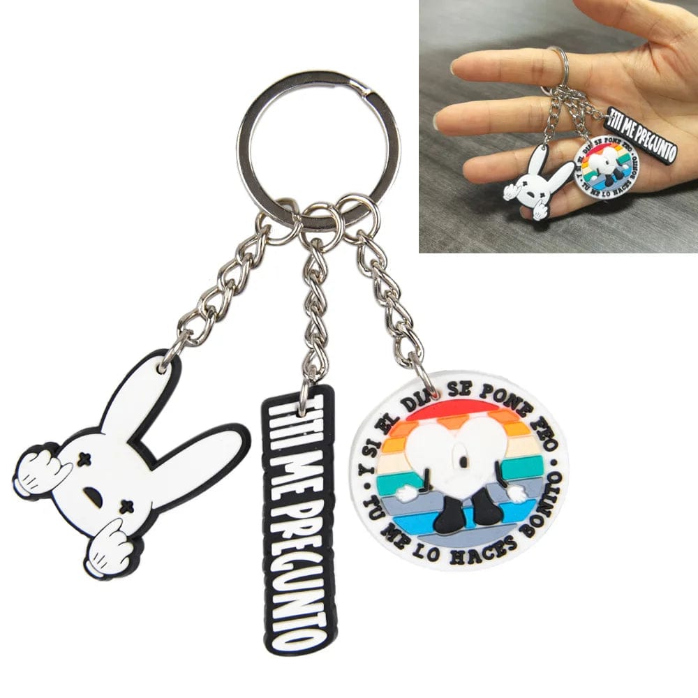 Promote with Style: 3D Soft PVC Rubber Keychains - Featuring Bad Bunny