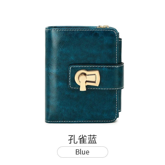 Secure Style Companion: Fashionable Vintage Wallet for Women with RFID Blocking and Coins Organizer