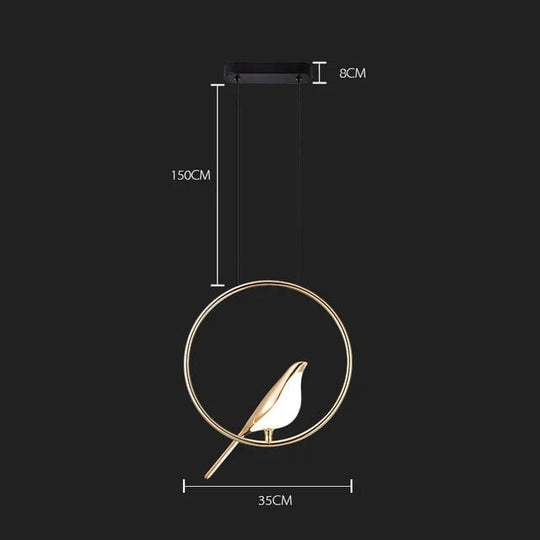 Sophisticated Illumination: Fancy Lights for Home - Nordic Pendant Lamp with Magpie Design