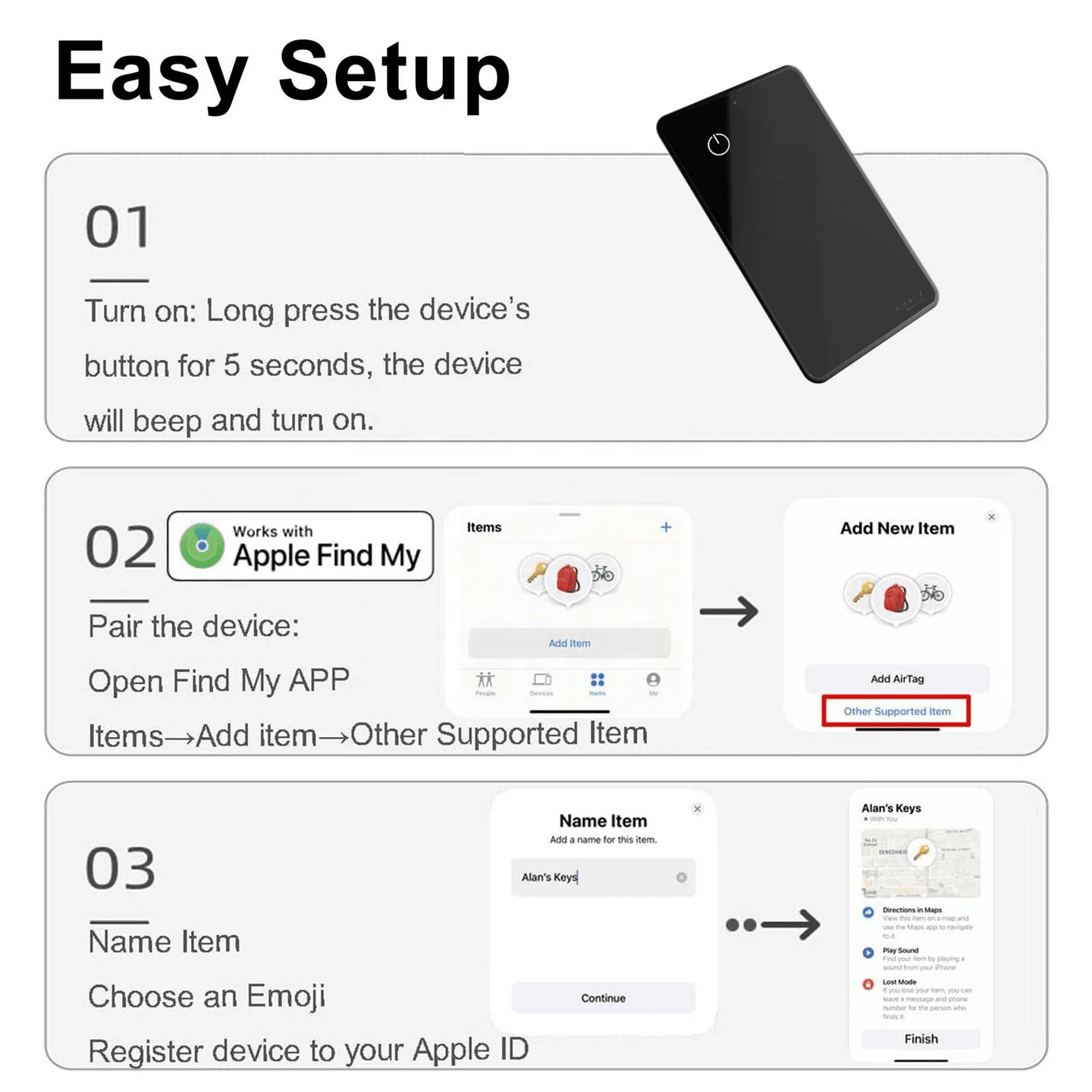 Innovative Tracking: Air Smart Ultra Thin Card - Your Credit Card-Sized Finder and Locator