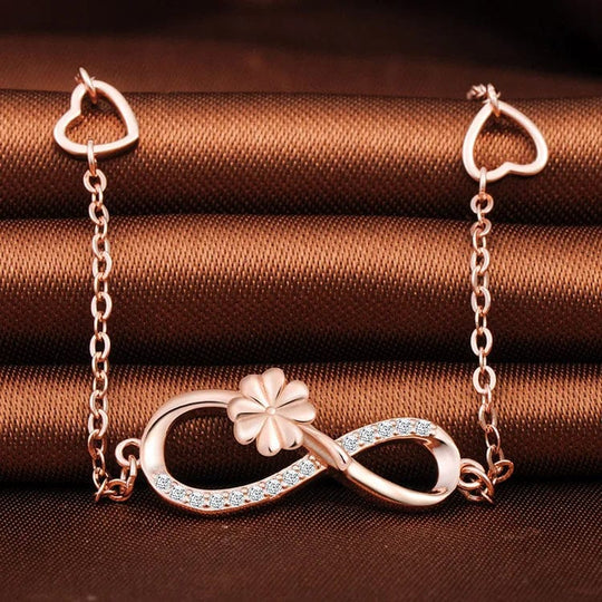 Lucky Charm Silver 925 Four Leaf Clover Bracelet