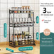 Maximize Kitchen Space: Foldable Stainless Steel Spice Racks Organizer for Cabinets